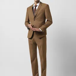 Van Heusen Men Slim-Fit Single-Breasted Three-Piece Formal Suit-image-63