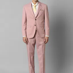Louis Philippe Slim-Fit Single-Breasted Three-Piece Formal Suit-image-21