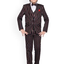 BAESD Boys Striped Single-breasted Party Suit-image-53