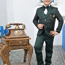 BT DEZINES Boys Self-Designed Satin 5-Piece Party Suit-image-85