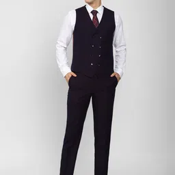 Van Heusen Men Purple  Solid Single-Breasted 4-Piece Slim-Fit Suits-image-56