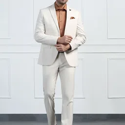 Blackberrys 2-Piece Textured Slim Fit Suits-42