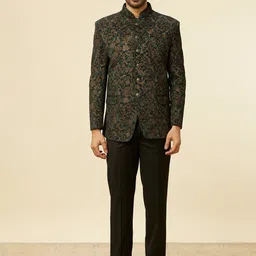 Manyavar Printed Bandhgala Blazer Two-Piece Suit-image-9