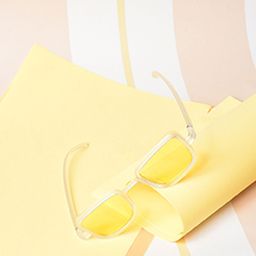 HAUTE SAUCE by Campus Sutra Women Yellow Lens & Transparent Rectangle Sunglasses-image-26