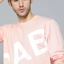 Kook N Keech Men Peach-Coloured & White Typography Printed Sweatshirt-picture-7