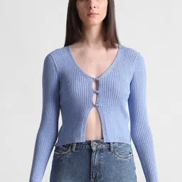 ONLY Women Ribbed Crop Cardigan Sweater-picture-36