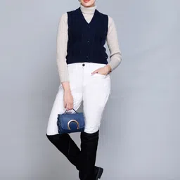 513 V-Neck Sleeveless Cable Knit Cardigan Sweaters-image-99