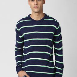 Peter England Casuals Striped Pure Cotton Pullover-picture-35