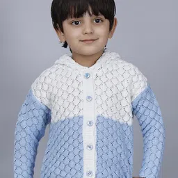 JoE Hazel Boys Colourblocked Hooded Acrylic Cardigan-picture-51