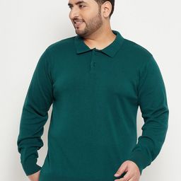 Club York Plus Size Polo Collar Cotton Pullover Sweater-image-54