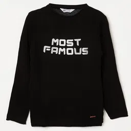 Fame Forever by Lifestyle Boys Typography Printed Acrylic Pullover Sweater-image-67