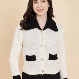 BROOWL Colourblocked Woolen Cardigan Sweater-image-13