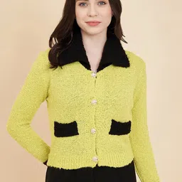 BROOWL Shirt Collar Woollen Cardigan Sweater-image-74