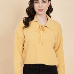 BROOWL Shirt Collar Woolen Pullover Sweater-image-61