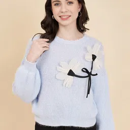 Chemistry Self Designed Round Neck Woollen Pullover-picture-29