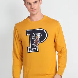 U.S. Polo Assn. Denim Co. Woven Design Pure Cotton Pullover Sweater-picture-18
