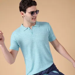 The Indian Garage Co Self Design Shirt Collar Acrylic Pullover Sweater-image-13