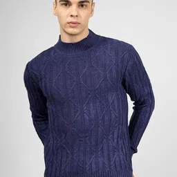 INVICTUS Cable Knit Round Neck Long Sleeves Acrylic Pullover Sweater-image-59