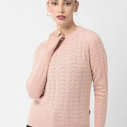 Crimsoune Club Women Open Knit Pullover Sweater-13
