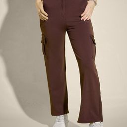 CORSICA Women Plus Size Relaxed High-Rise Easy Wash Cargos Trousers-image-23