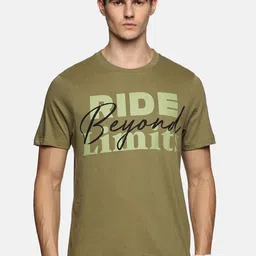 The Roadster Lifestyle Co Ride Beyond Limit Printed Cotton T-Shirt-image-63