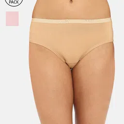 Jockey Women Pack of 2 Assorted High Coverage Super Combed Cotton Hipster Briefs 1523-20
