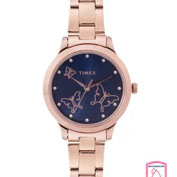 Timex Women Blue Dial Bracelet Style Straps Analogue Watch TW000T631-image-10