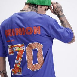 Minions by Kook N Keech Typography Minions Printed Pure Cotton Oversized T-shirt-image-85