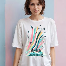 SMARTEES Graphic Printed Extended Sleeves Cotton Oversized T-shirt-image-84