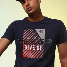 HRX by Hrithik Roshan Men Lifestyle Typography Printed Pure Cotton T-shirt-image-86