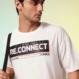 HRX by Hrithik Roshan Men Printed Drop-Shoulder Sleeves Oversized Pure Cotton T-shirt-27