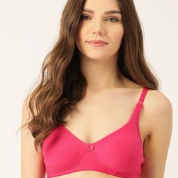 Lady Lyka Pink Solid Non-Wired Non Padded T-shirt Bra LIBERTY-02-FCA-44