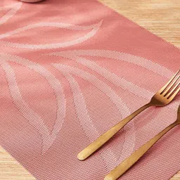 Home Centre Eden Red and Pink 6 Pieces Patterned Rectangle Table Placemats image 3