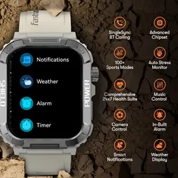 Fastrack Vigor with 1.91" Super HD Display With Single Sync BT Calling Rugged Smartwatch image 4