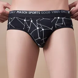 Masch Sports Mid-Rise Geometric Printed Anti Microbial Basic Briefs BRF-1-PRT-ET-BLK-picture-25