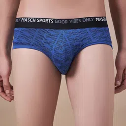 Masch Sports Geometric Printed Anti Microbial Basic Briefs BRF-1-PRT-ET-BLU-picture-57