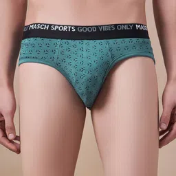 Masch Sports Mid-Rise Geometric Printed Anti Microbial Basic Briefs BRF-1-PRT-ET-GRN-picture-29