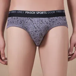 Masch Sports Geometric Printed Anti Microbial Basic Briefs BRF-1-PRT-ET-GRY-picture-23