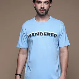 Roadster Mens Typography Printed Round Neck Cotton T-Shirt-image-33