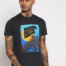 Wrangler Men Grey Printed Cotton T-shirt-image-26