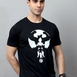 Bushirt Men Black & White Printed Cotton T-shirt-image-92