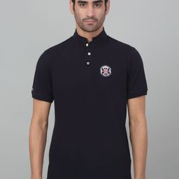 Cantabil Mandarin Collar Short Sleeve T-shirt-image-81