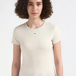 Tommy Hilfiger Round Neck Cotton Slim Fit T-shirt-image-10