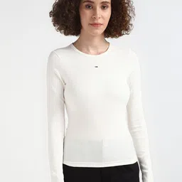 Tommy Hilfiger Round Neck Cotton Slim Fit T-shirt-image-50