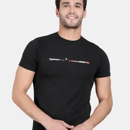 t-base Men Black Slim Fit Cotton T-shirt-image-54