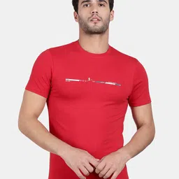 t-base Men Red Typography Printed Slim Fit Cotton T-shirt-image-28