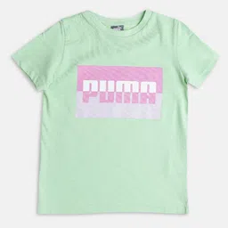 Puma Boys Green & Purple Typography Printed Regular Fit T-shirt-picture-14