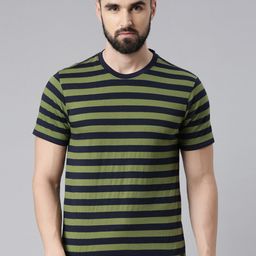 Force NXT Men Printed Short Sleeves Striped Super Combed Cotton T-shirt-image-31