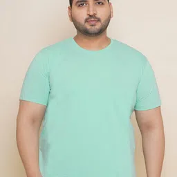 John Pride Plus Size Round Neck Cotton T-Shirt-image-49