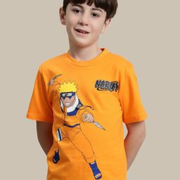 Kids Ville Boys Naruto Printed Pure Cotton T-Shirt-image-51